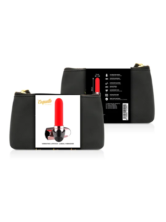 Luxe Wiederaufladbar Vibratory Lipstick Schwarz / Gold von Coquette Toys kaufen - Fesselliebe