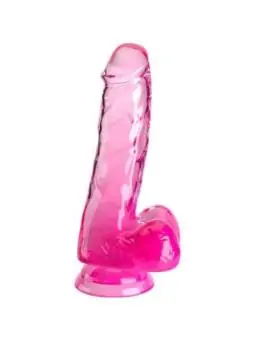 Realistischer Dildo mit Hoden 13,5 cm rosa von King Cock kaufen - Fesselliebe