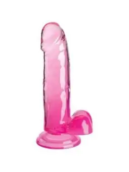 Realistischer Dildo mit Hoden 15,2 cm rosa von King Cock kaufen - Fesselliebe