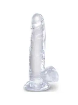 Realistischer Dildo mit Hoden 15,2 cm transparent von King Cock kaufen - Fesselliebe