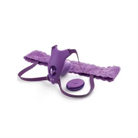 Fantasy For Her - Butterfly Harness G-Spot mit Vibrator, Wiederaufladbar und Fernbedienung Violett kaufen - Fesselliebe