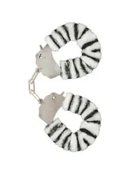Zebra Handschellen mit Plüsch von Toyjoy kaufen - Fesselliebe