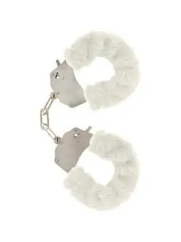 Weisse Handschellen mit Plüsch von Toyjoy kaufen - Fesselliebe