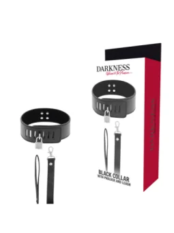 Dark Ness Locking Posture Halsband - Schwarz von Darkness Bondage kaufen - Fesselliebe