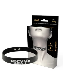 Handgefertigtes Halsband Vegan Kunstleder - Sexy von Coquette Accessories kaufen - Fesselliebe