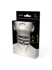 Handgefertigtes Halsband Vegan Kunstleder - Fetish von Coquette Accessories kaufen - Fesselliebe