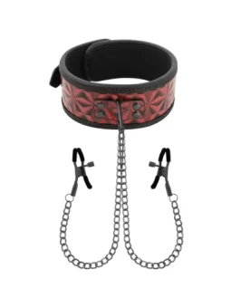 Halsband mit Nippelklemmen von Begme Red Edition kaufen - Fesselliebe