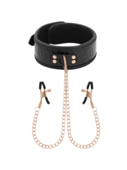 Begme Schwarz Edition Halsband mit Nippelklemmen von Begme Black Edition kaufen - Fesselliebe