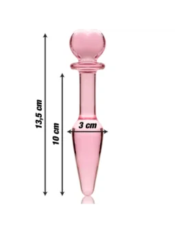 Modell 7 Analplug Borosilikatglas 13,5 X 3 cm Rosa von Nebula Series By Ibiza kaufen - Fesselliebe
