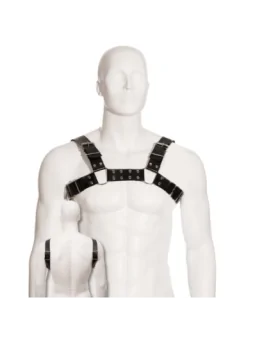 Schwarz Bull Dog Harness von Kunstleder Body kaufen - Fesselliebe