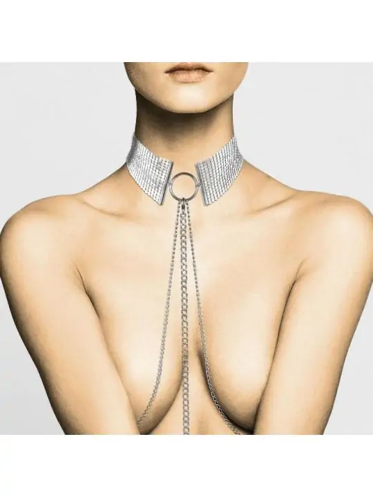 Metallic Mesh Silber Halsband von Bijoux Desire Metallique kaufen - Fesselliebe