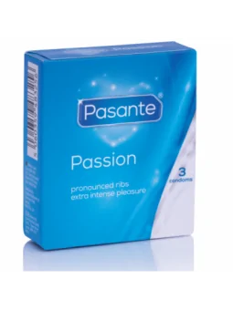Ribbed Passion Kondome 3 Stück von Pasante kaufen - Fesselliebe