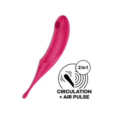 Twirling Pro Stimulator und Vibrator - Rot von Satisfyer Air Pulse kaufen - Fesselliebe