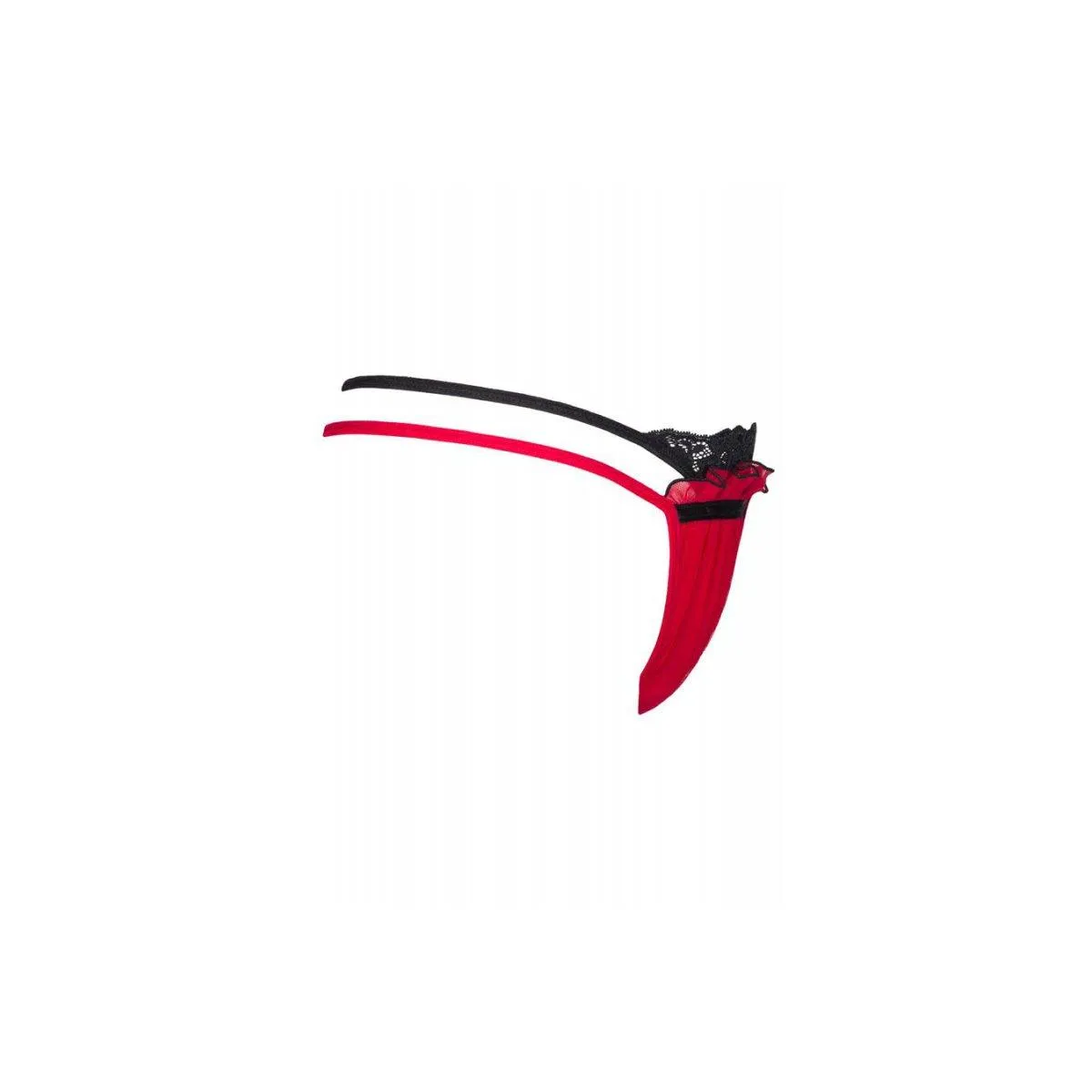 V-8778 Plus Size String Rot-Schwarz von Axami Size Plus | Fesselliebe.de