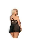 838-Bab-1 Babydoll & Tanga Schwarz Size Plus von Obsessive Size Plus kaufen - Fesselliebe