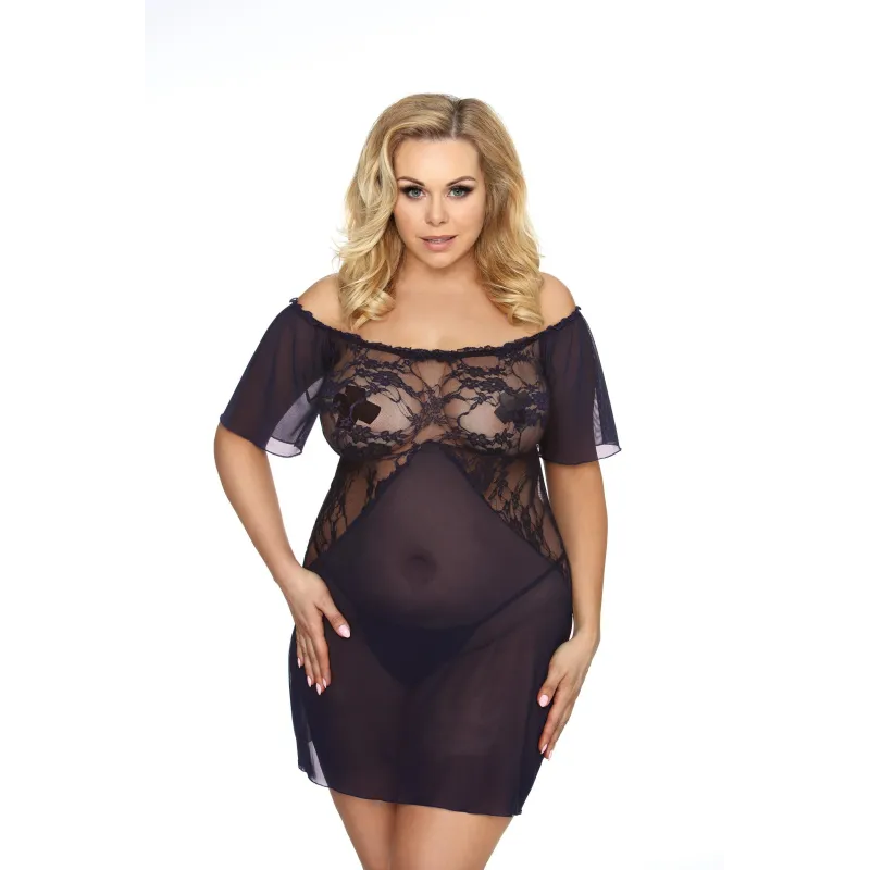 Rhiannon Chemise Schwarz von Anais Size Plus | Fesselliebe.de