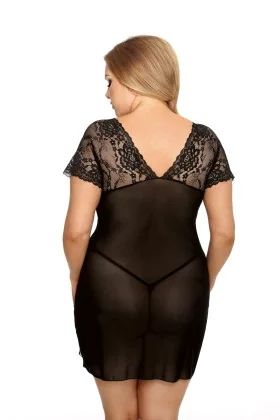 ♥ Schwarzes Chemise Marina von Anais Apparel Plus Size ♥