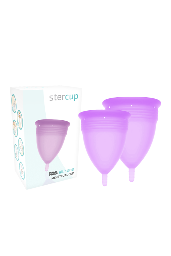Fda Silikon-Menstrualcup Packungsgrösse S + L Lila von Stercup kaufen | Fesselliebe