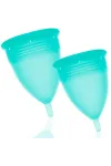 FDA SILIKON-MENSTRUALCUP PACKUNGSGRÖSSE S + L AQUAMARINE VON STERCUP kaufen - Fesselliebe