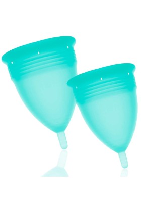 Fda Silikon-Menstrualcup Packungsgrösse S + L Aquamarine von Stercup kaufen | Fesselliebe