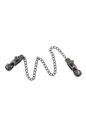 Metallklemmen mit Schwarzer Kette von Ohmama Fetish kaufen | Fesselliebe