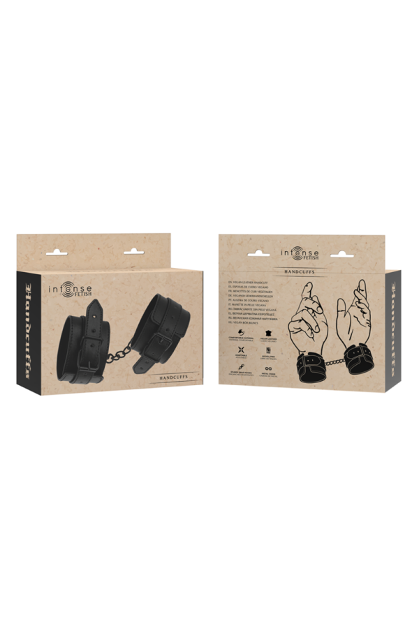 Fetish Handschellen aus Veganem Leder von Intense Fetish kaufen | Fesselliebe