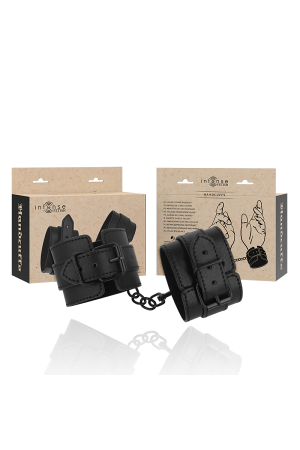 Fetish Handschellen aus Veganem Leder von Intense Fetish kaufen | Fesselliebe