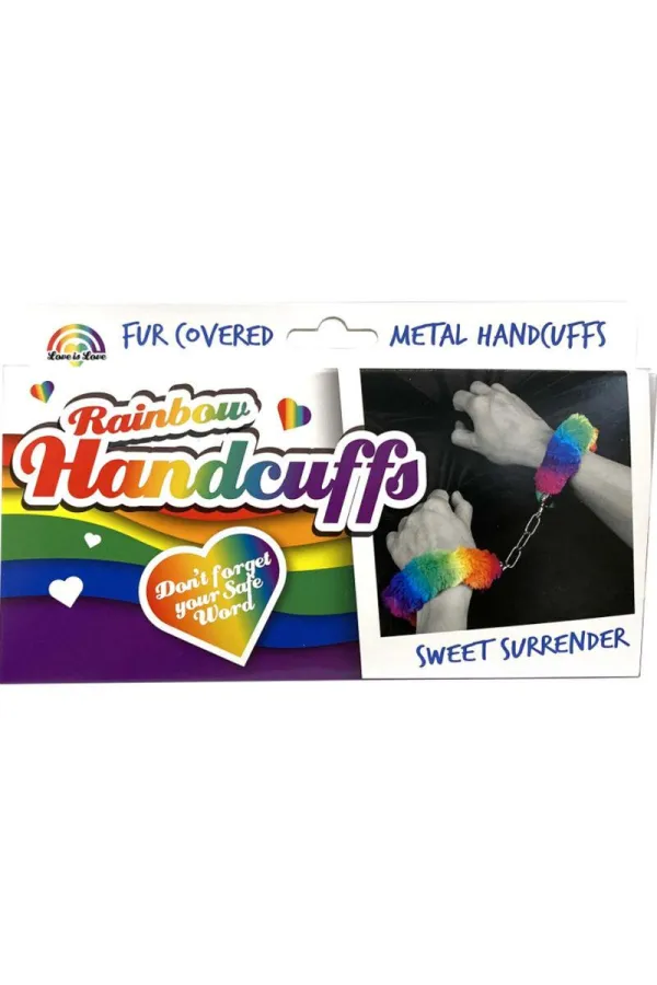 SPENCER & FLEETWOOD - HANDSCHELLEN AUS METALL MIT REGENBOGENGEFÜTTERT kaufen - Fesselliebe