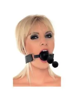 Mundknebel mit Dreifachen Kugeln von Latex Play kaufen - Fesselliebe