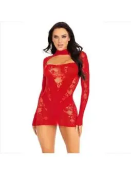 Minikleid mit Spitze Langarm Rot von Leg Avenue Dresses kaufen - Fesselliebe