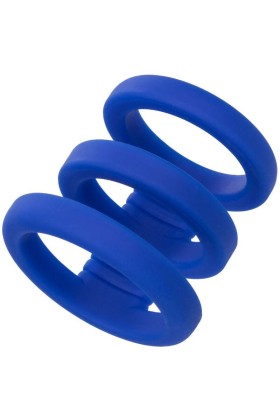 Admiral Dreifach-Cock-Cage Blau von Calexotics kaufen | Fesselliebe