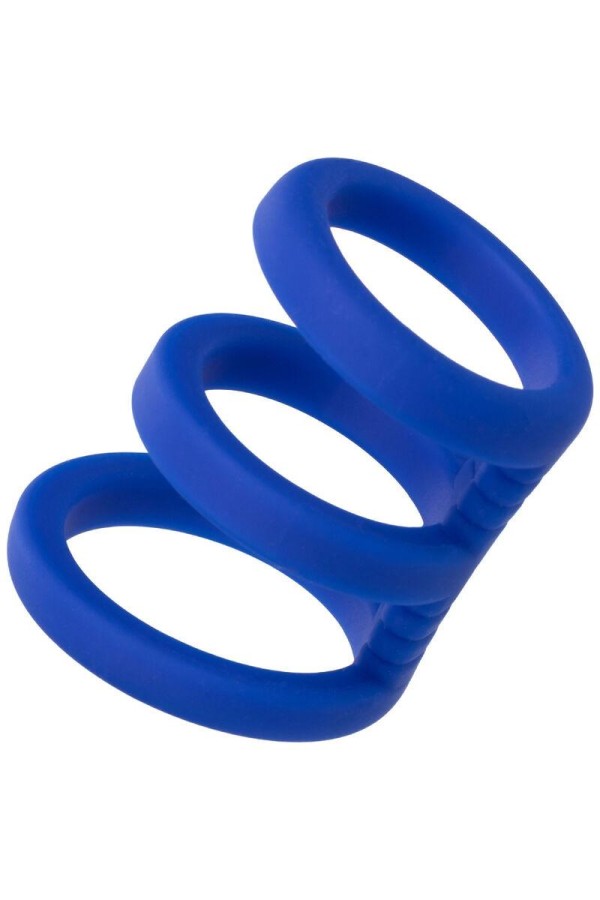 Admiral Dreifach-Cock-Cage Blau von Calexotics kaufen | Fesselliebe