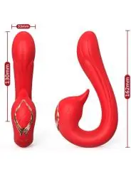 Delfin Vibrator Multiposition & Wärmeeffekt Rot von Armony Vibrators kaufen - Fesselliebe