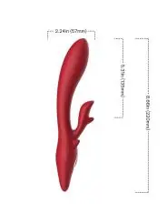 Elch Vibrator Rabbit Gebogen Rot von Armony Vibrators kaufen - Fesselliebe
