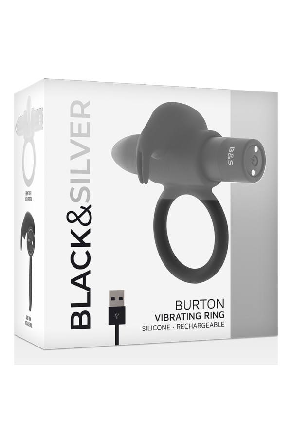 Burton Ring 10 Vibrationsmodi Schwarz von Black&Silver kaufen | Fesselliebe