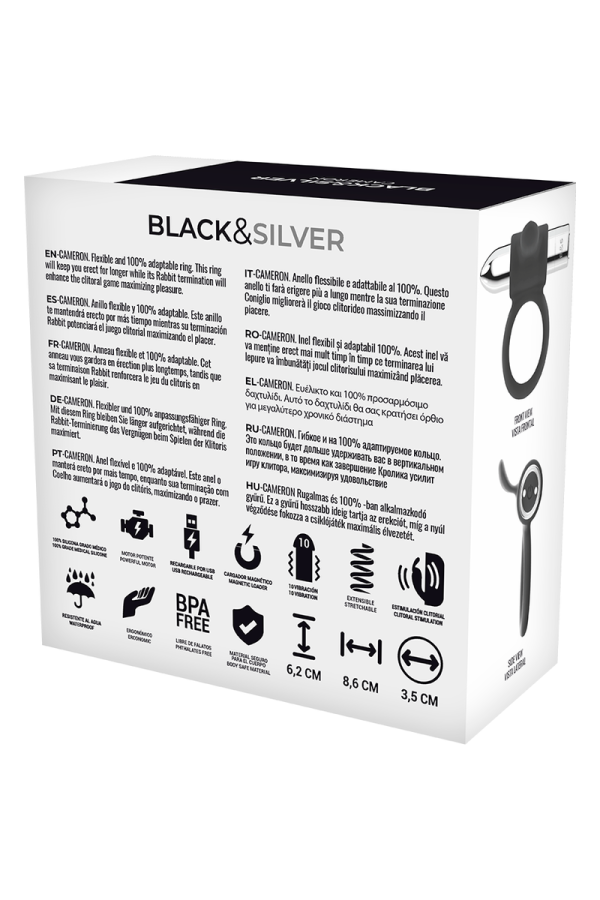 Cameron wiederaufladbarer Ring Silber von Black&Silver kaufen | Fesselliebe