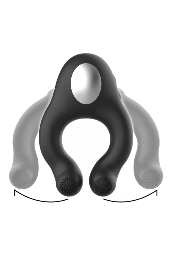 Black&Silver - Vibratorring Aus Silikon, 3 Motoren, Wiederaufladbar, Schwarz von Black&Silver kaufen - Fesselliebe