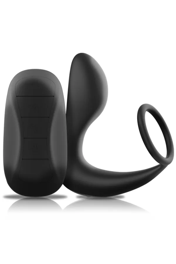 Analmassager mit Fernbedienung, Wiederaufladbares Silikon Schwarz von Black&Silver kaufen - Fesselliebe