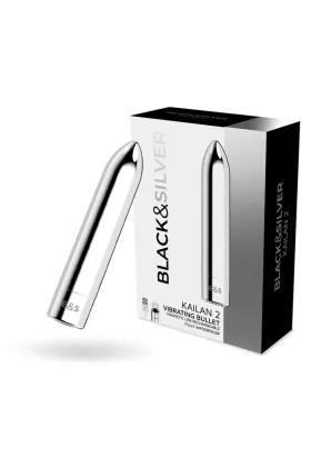 Kailan 2 Silber Bullet-Vibrator von Black&Silver