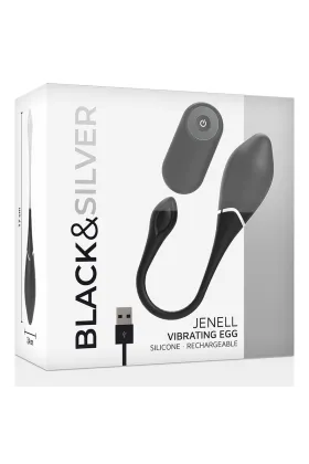 Jenell Wiederaufladbares Vibrierei von Black&Silver