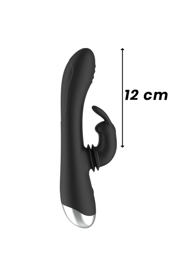 Dj. Adam wiederaufladbarer Silikon-Kaninchen-Stimulator Schwarz von Black&Silver kaufen | Fesselliebe