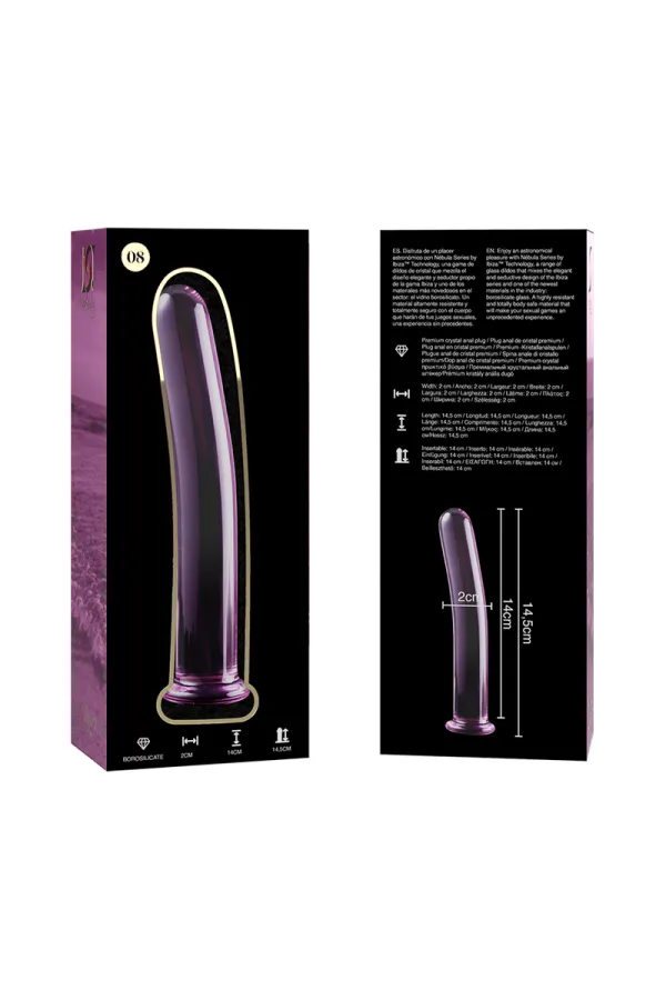 Modell 8 Dildo Borosilikatglas 14,5 X 2 cm Rosa von Nebula Series By Ibiza kaufen - Fesselliebe