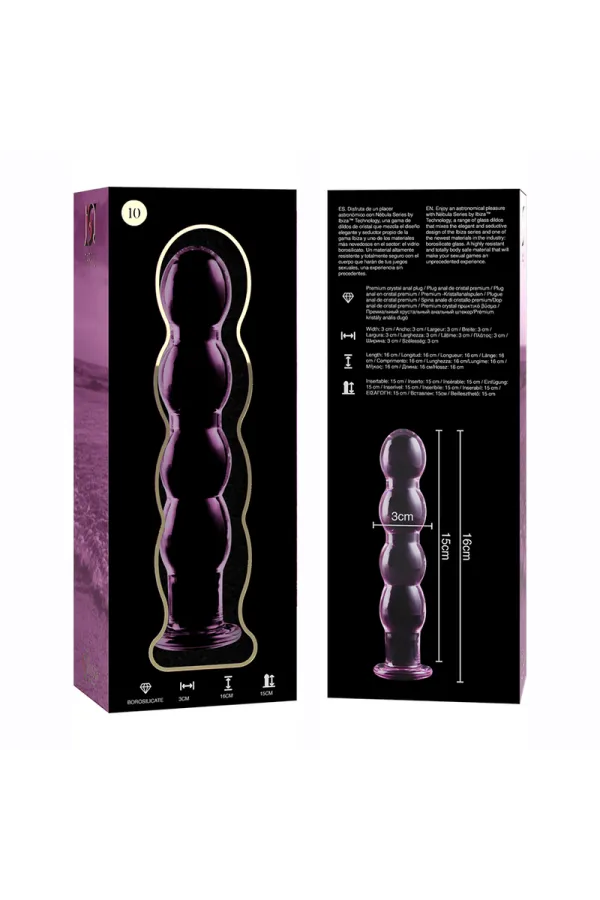 Modell 10 Dildo Borosilikatglas 16,5 X 3,5 cm Rosa von Nebula Series By Ibiza kaufen - Fesselliebe