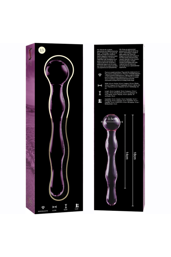 Modell 13 Dildo Borosilikatglas Rosa 18 cm -O- 3.5 cm von Nebula Series By Ibiza kaufen | Fesselliebe