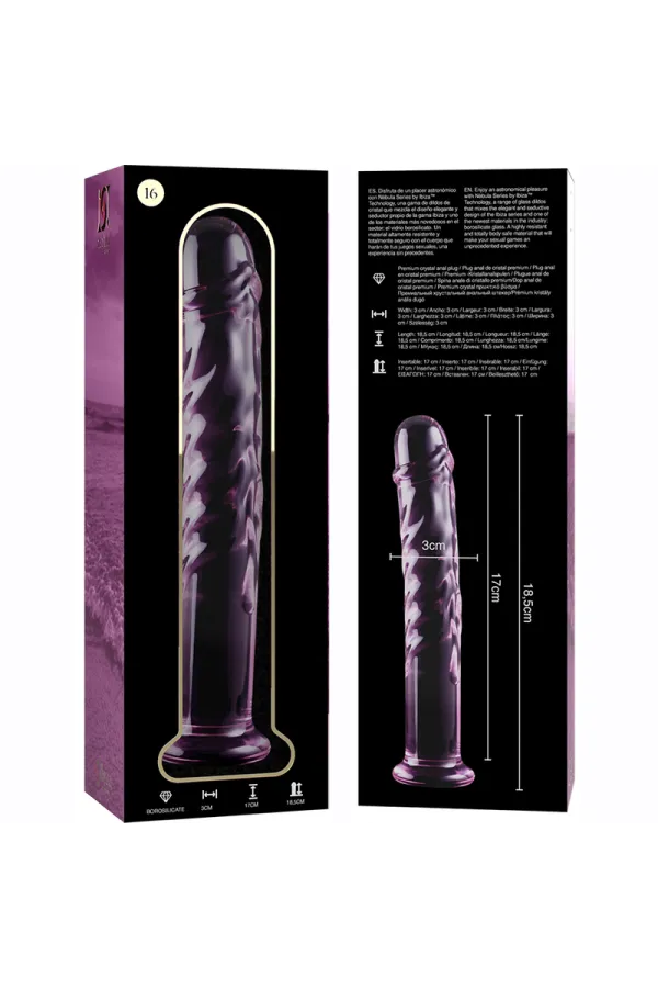 Modell 16 Dildo Borosilikatglas 18,5 X 3 cm Rosa von Nebula Series By Ibiza kaufen - Fesselliebe