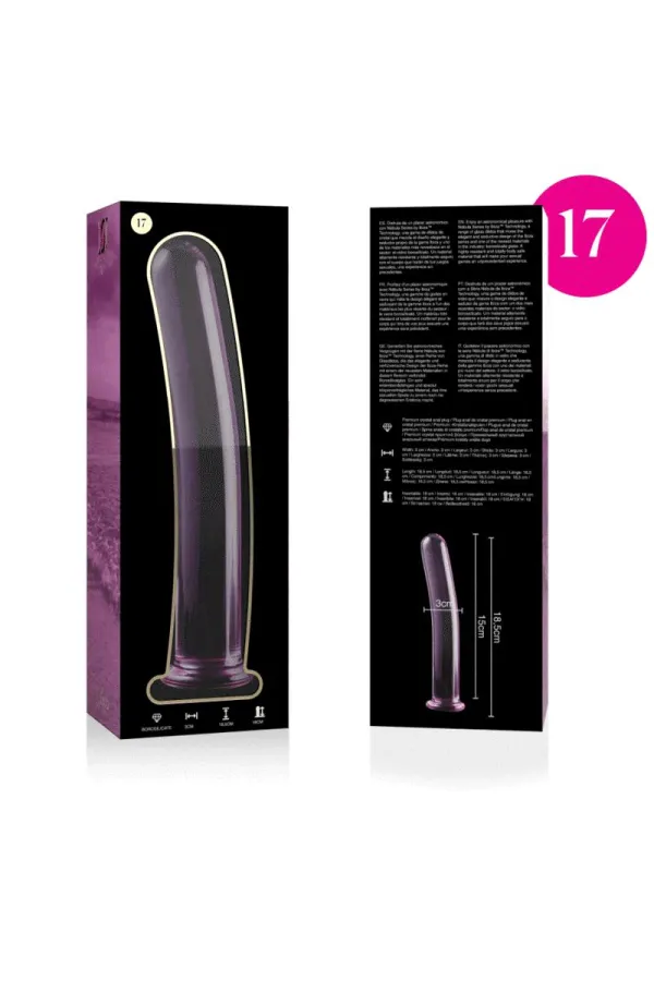 Modell 17 Dildo Borosilikatglas 18,5 X 3 cm Rosa von Nebula Series By Ibiza