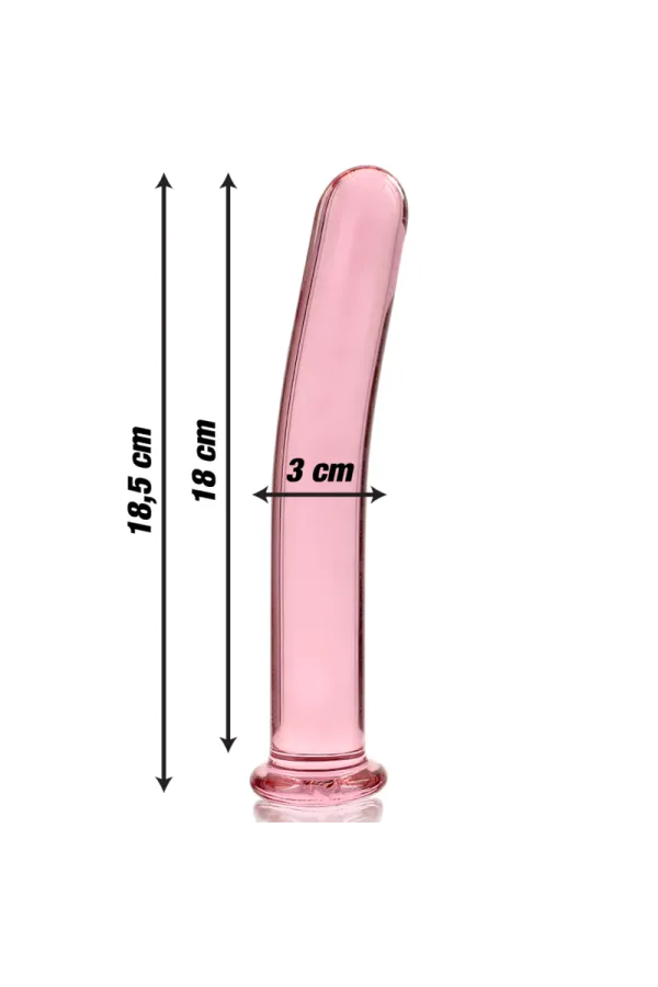 Modell 17 Dildo Borosilikatglas 18,5 X 3 cm Rosa von Nebula Series By Ibiza