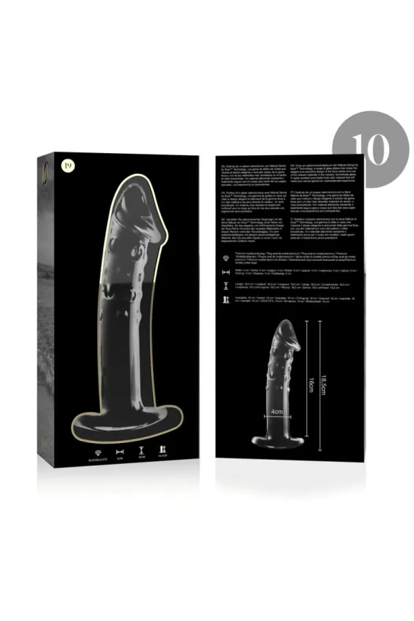 Modell 19 Dildo Borosilikatglas 18,5 X 4 cm Klar von Nebula Series By Ibiza