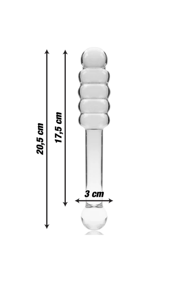 Modell 20 Dildo Borosilikatglas Klar 20.5 cm -O- 3 cm von Nebula Series By Ibiza