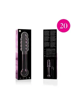 Modell 20 Dildo Borosilikatglas Rosa 20.5 cm -O- 3 cm von Nebula Series By Ibiza